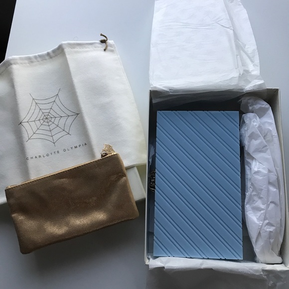 Charlotte Olympia Baby Blue Spider Clutch - Picture 3 of 8